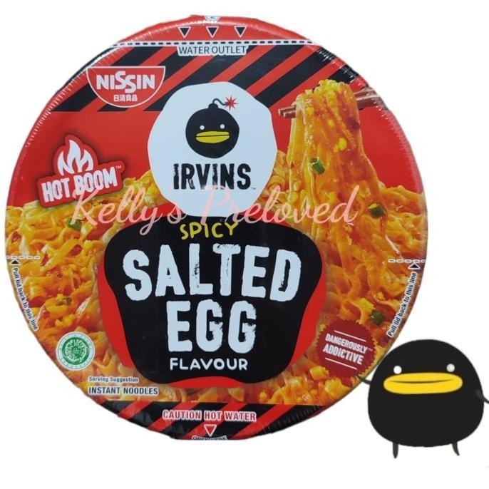 

NEW PRODUK IRVINS X NISSIN SPICY SALTED EGG INSTANT NOODLES 102 GRAM | HOT BOOM !!!!!