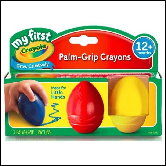 

TERBARU MY FIRST CRAYOLA PALM GRIP CRAYONS EASY GRIP EGG SHAPED CRAYON !!!!!