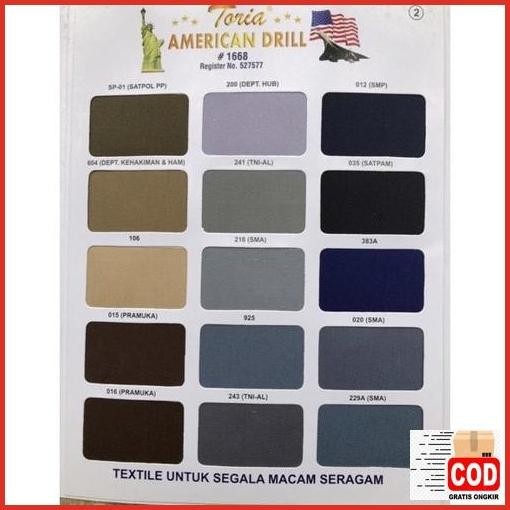 Cod American Drill Toria // Kain Seragam American Drill Hight Quality-Kain Seragam American Drill Gr