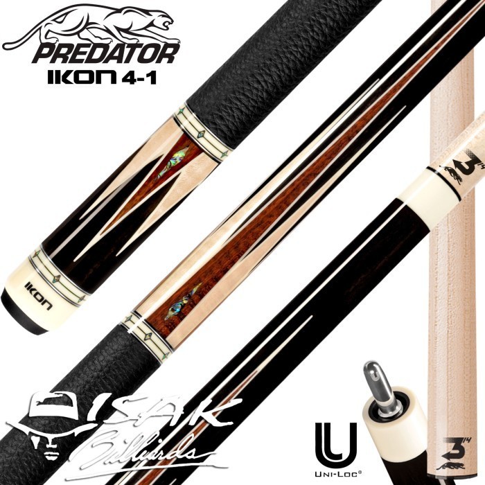 PREDATOR IKON4-1 UNILOC LOW DEFLECTION BILLIARD CUE STICK STIK BILIAR