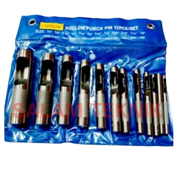 

Plong Kulit Set 12Pc (1/8 - 3/4") Carrson