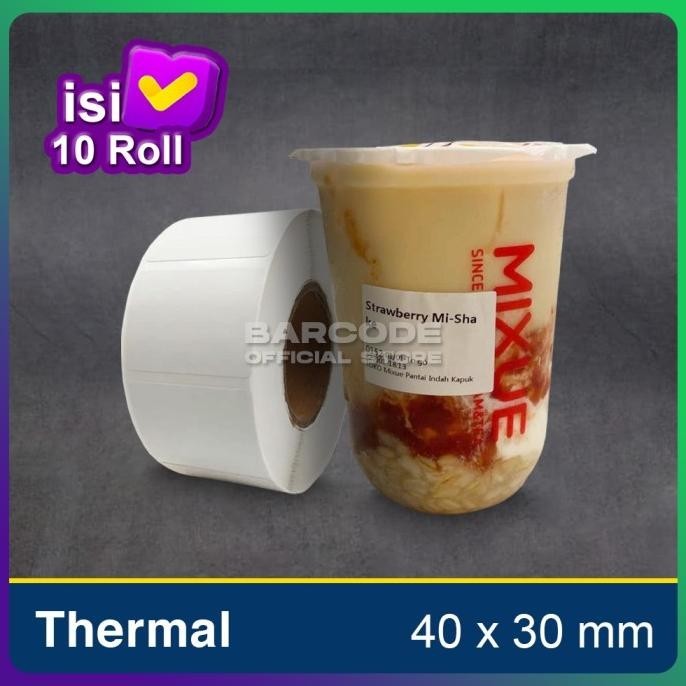 

Paket 1 Slop Label Mixue Thermal 40 X 30 Stiker 40X30 Mm 1 Line