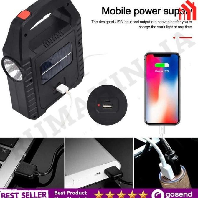 Lampu Camping Tenaga Surya Tenda Senter Tahan Lama Cas Isi Ulang | Toko.Kini