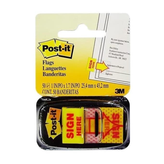 

POST-IT SIGN HERE 3M STICKY NOTE