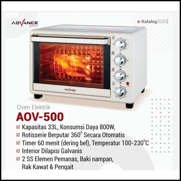 ADVANCE OVEN LISTRIK AOV-500 / OVEN LISTRIK KAPASITAS BESAR 33 LITER