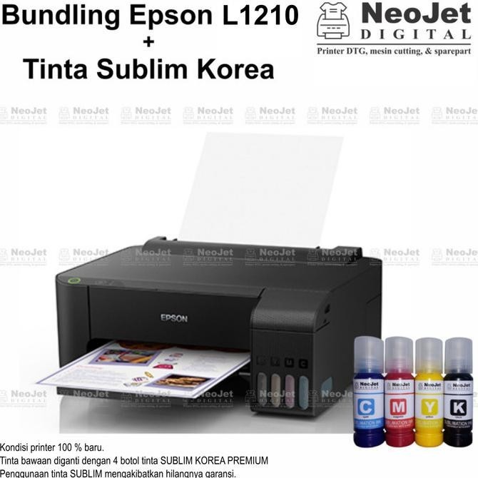 

Paket Sablon Mug Press Printer Epson A4 + Tinta Sublim Korea + Kertas