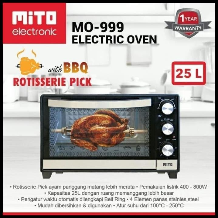 OVEN LISTRIK MITO 25LT, ELECTRIC OVEN MITO MO-999