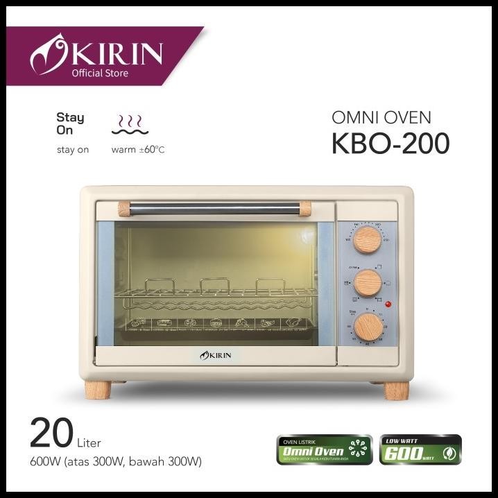 KIRIN OMNI OVEN 20 LITER KBO-200 / OVEN LISTRIK LOW WATT/ PEMANGGANG