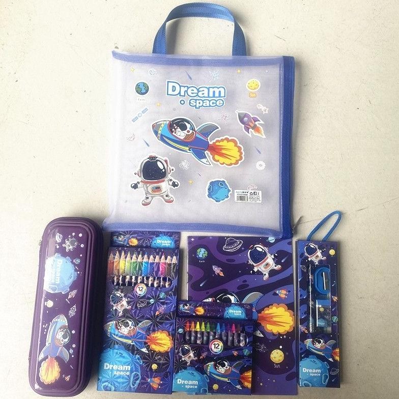 

[BABYKIDS](KTPS.11)KOTAK PENSIL SETT / STUDY SET STATIONERY SET ALAT TULIS SEKOLAH ANAK SET ATK MOTIF