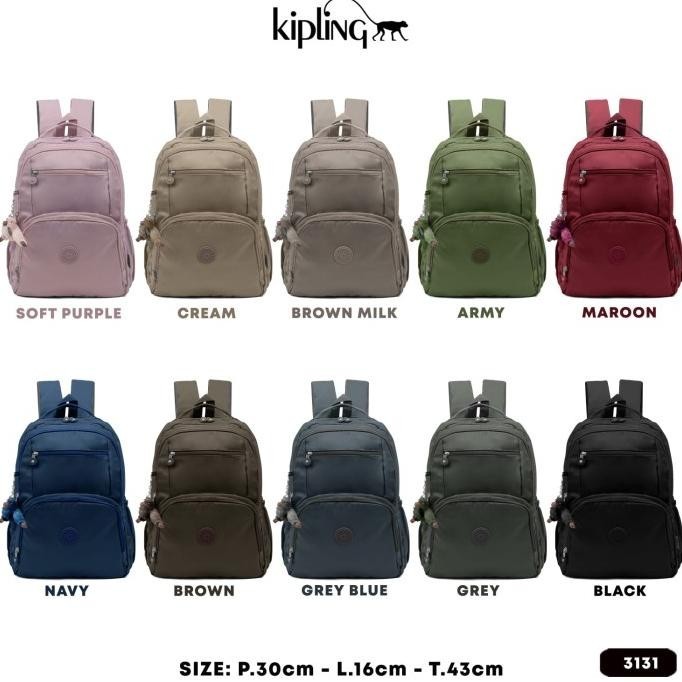 Tas Ransel Kipling Ukuran Besar - Tas Laptop Backpack Sekolah