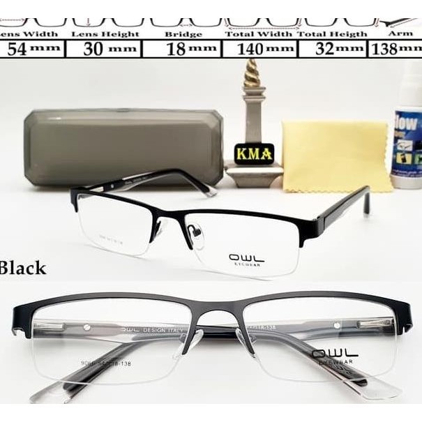 kacamata half frame minus OWL frame kacamata minus super unisex 3