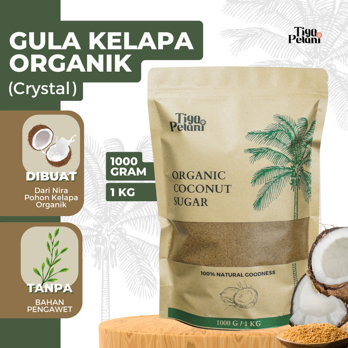 

Coconut Sugar / Gula Merah / Gula Kelapa Organik Tiga Petani - 1Kg