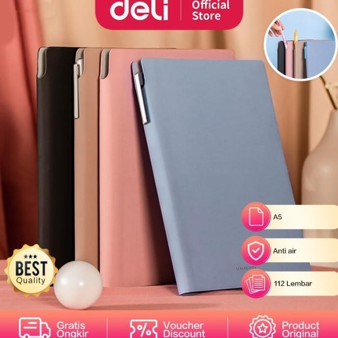 

Deli Leather Cover Notebook Buku Catatan Agenda Pocket Kulit A5 En128L Baktioktavianiseller