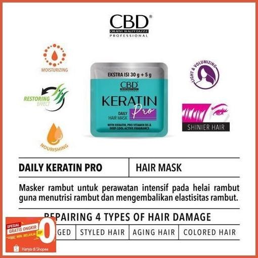Termurah Sachet Cbd Hairmask Professional Keratin Pro Daily Hair Mask 35Gr / Masker Rambut Jaminan O