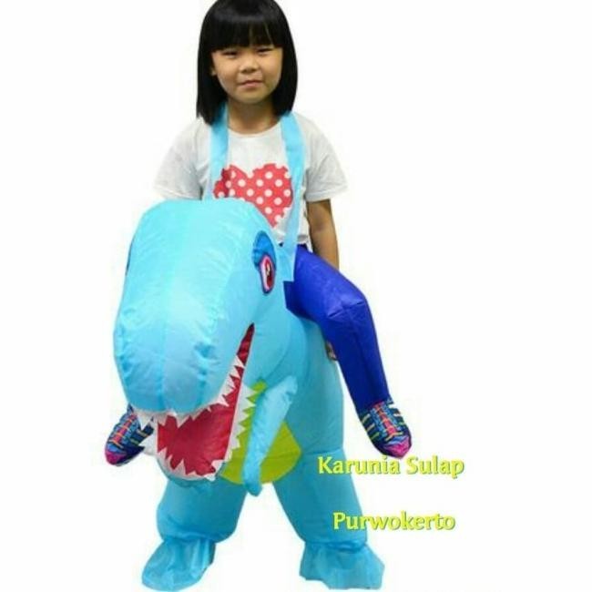 Teruji Kostum Dino Pesta Anak Merah Ultah Cosplay Dinosaurus Baju