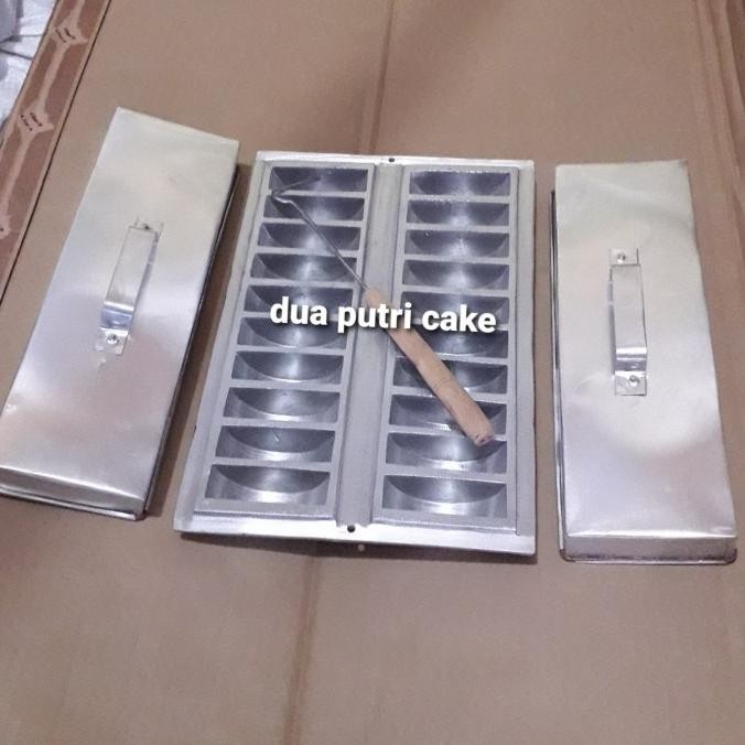 CETAKAN/LOYANG KUE PUKIS/KUE PANCONG ISI 20 LUBANG +TUTUP & CUNGKILAN