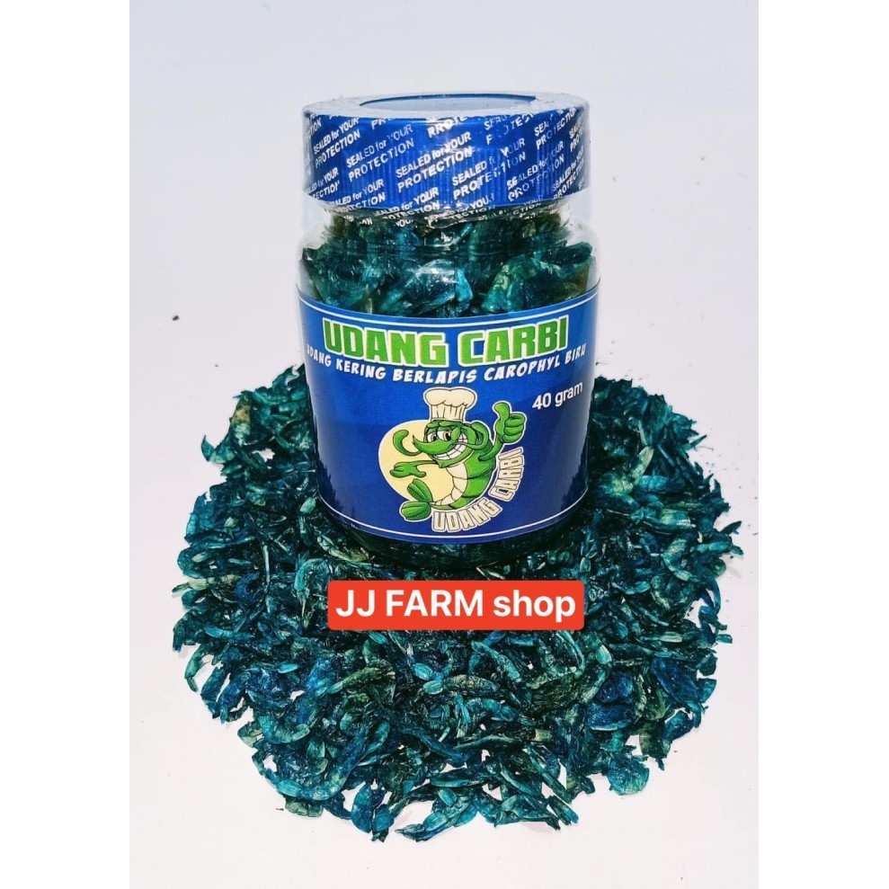 UDANG CAROPHYLL BLUE BIRU UNTUK PAKAN PREDATOR CHANNA PULCHRA ANDRAO