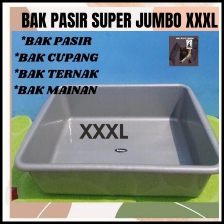 KIN BAK KOTAK PASIR KUCING SUPER JUMBO / BASKOM JUMBO KOTAK / BAK