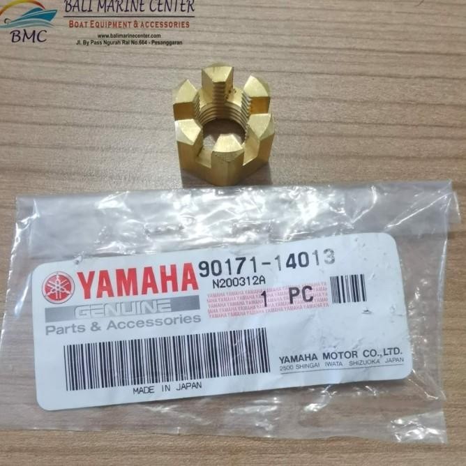 90171-14013 Nut Propeller Yamaha 25Hp, Mur Kipas 25Pk, Mesin Tempel