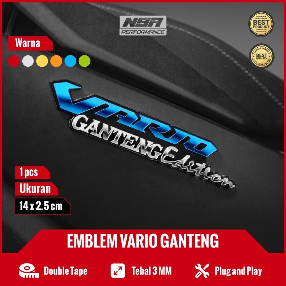 NSA 1pcs EMBLEM VARIO AKSESORIS VARIO GANTENG EDITION LOGO VARIO GANTENG EDITION BUKAN STICKER ATAU 