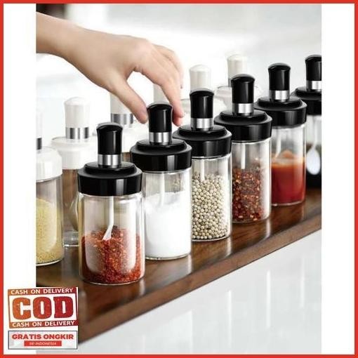 Cuci Gudang [ Sendok ] Tempat Bumbu Dapur Plus Sendok Unik Viral Kedap Udara Jaminan Mutu