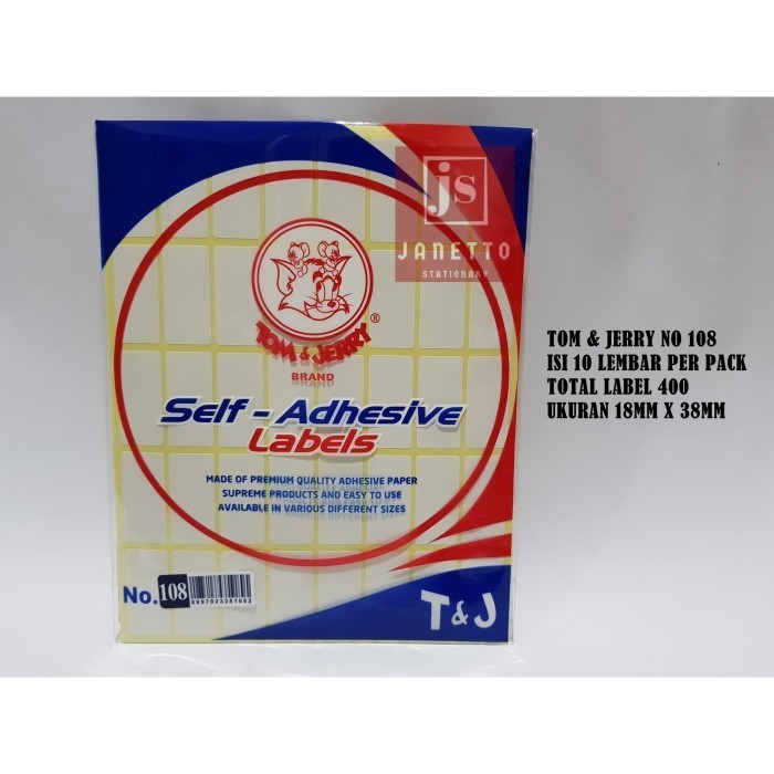 LABEL TOM AND JERRY NO. 108