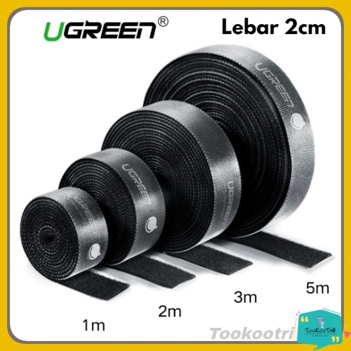

UGREEN CABLE STRAP ORGANIZER PEREKAT PENGIKAT KABEL TIES VELCRO KLIP