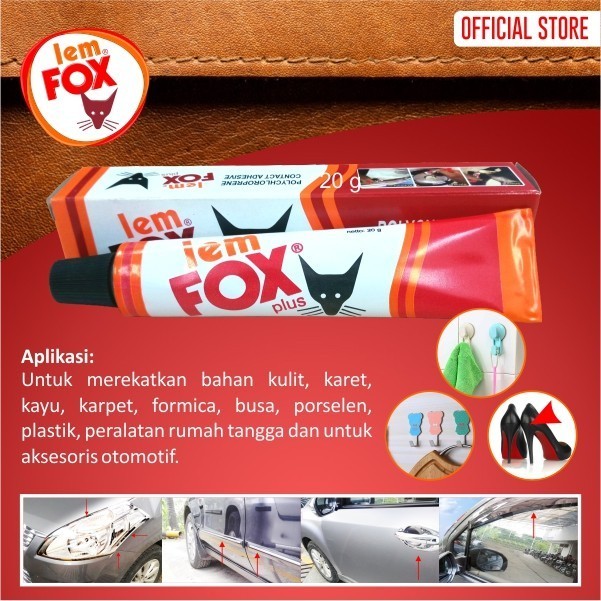 

LEM FOX LEM KUNING SERBAGUNA LEM SEPATU PLUS TUBE 20 GRAM