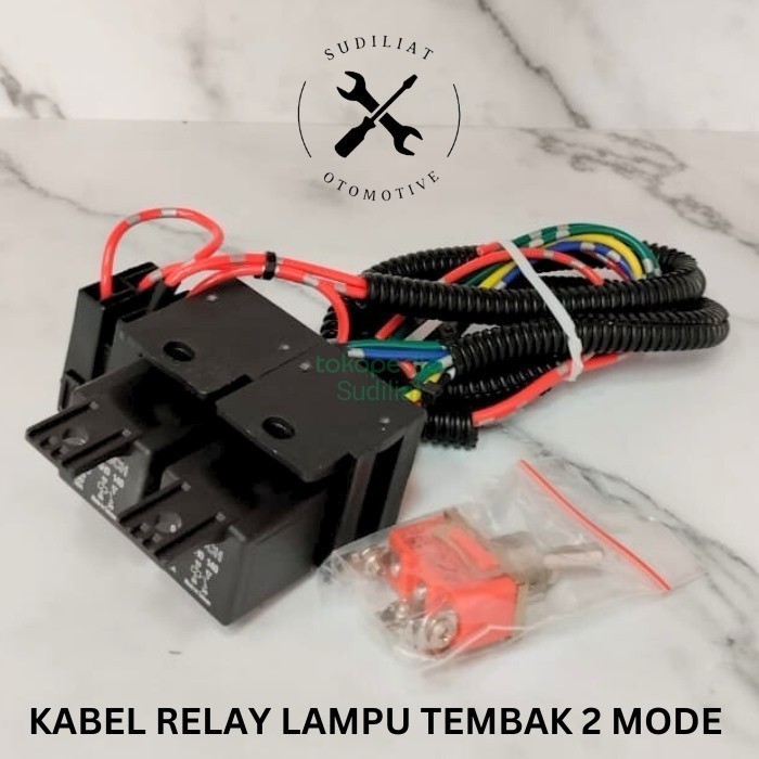 Kabel Relay Set Lampu Tembak Motor Dengan Relay Bosch - 2 Mode