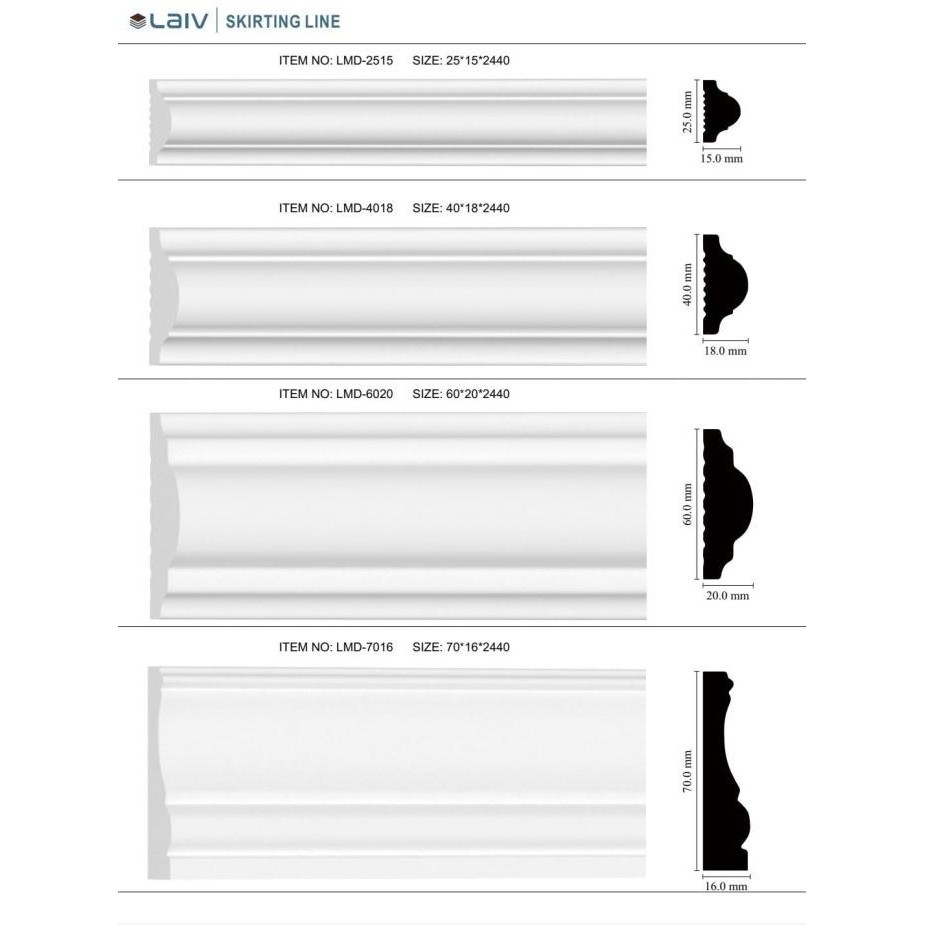 LIST WALL MOULDING PVC // Laiv