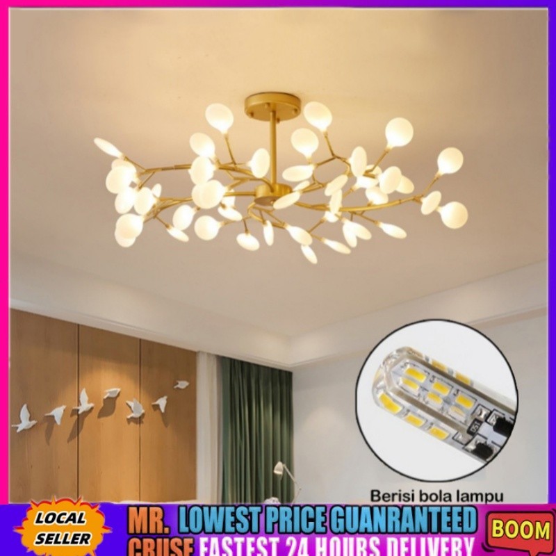 Lampu kristal modern Gantung Dekorasi Hotel ruang tamu Nordik bergaya Eropa bar Lampu hias ruang