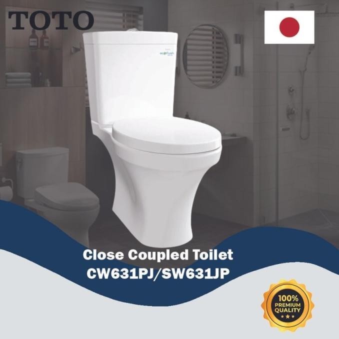 CLOSET DUDUK TOTO CW631J | KLOSET TOILET DUDUK CW 631 J AS 25CM Bekas