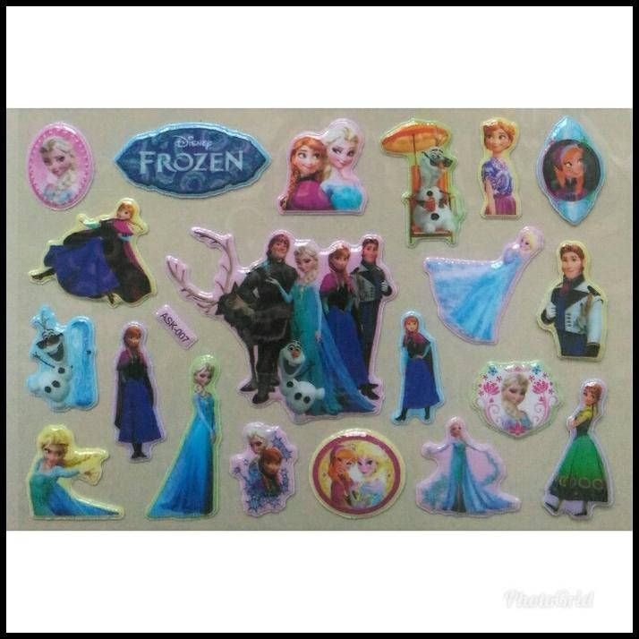 

BEST DEAL STICKER STIKER ANAK TIMBUL KARAKTER FROZEN !!!!!
