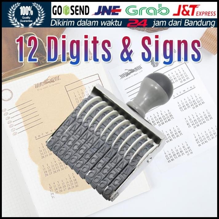 

HOT DEAL DIY STEMPEL ANGKA MANUAL 12 DIGIT 5MM DATE STAMP / STEMPEL TANGGAL !!!