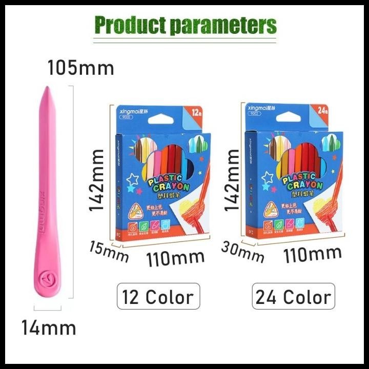 

GRATIS ONGKIR 24 WARNA CRAYON LAB TRIANGULAR NON TOXIC ANTI KOTOR / PATAH / AIR !!!!