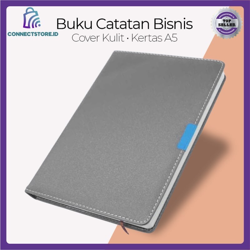 

Buku Catatan Bisnis Cover Kulit Kertas A5 - Gray