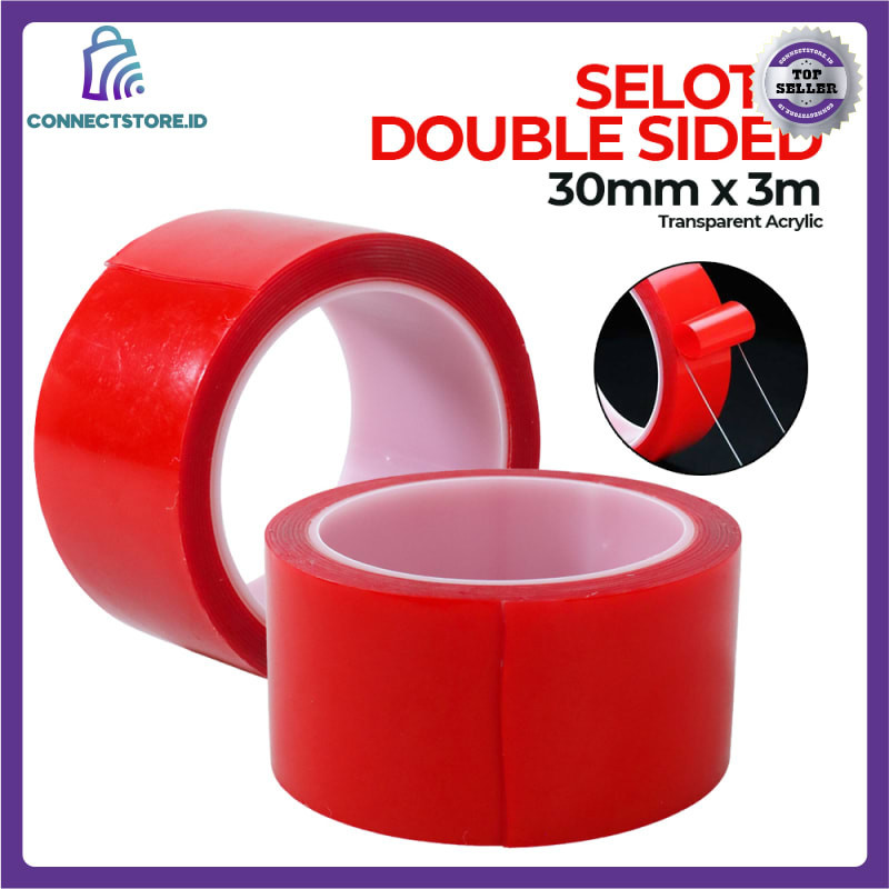 

Selotip Double Sided Tape Transparent Acrylic 3M X 30Mm - Red