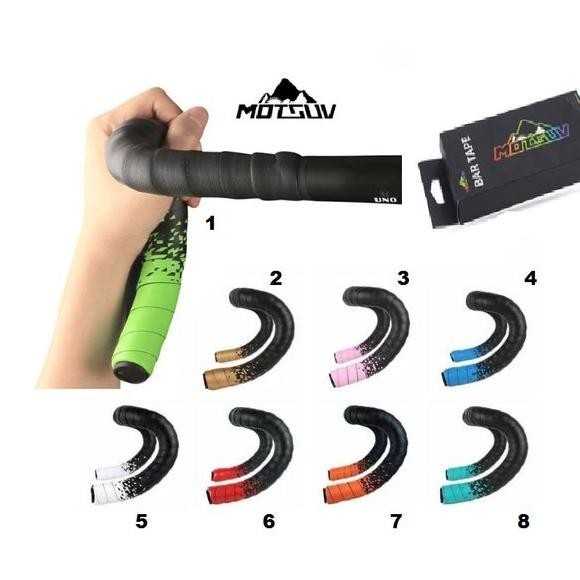 Premium Bartape Liteskin Motsuv Two Tone Stang Handgrip Sepeda Balap Dropbar Bar Tape Lipat Lizard L