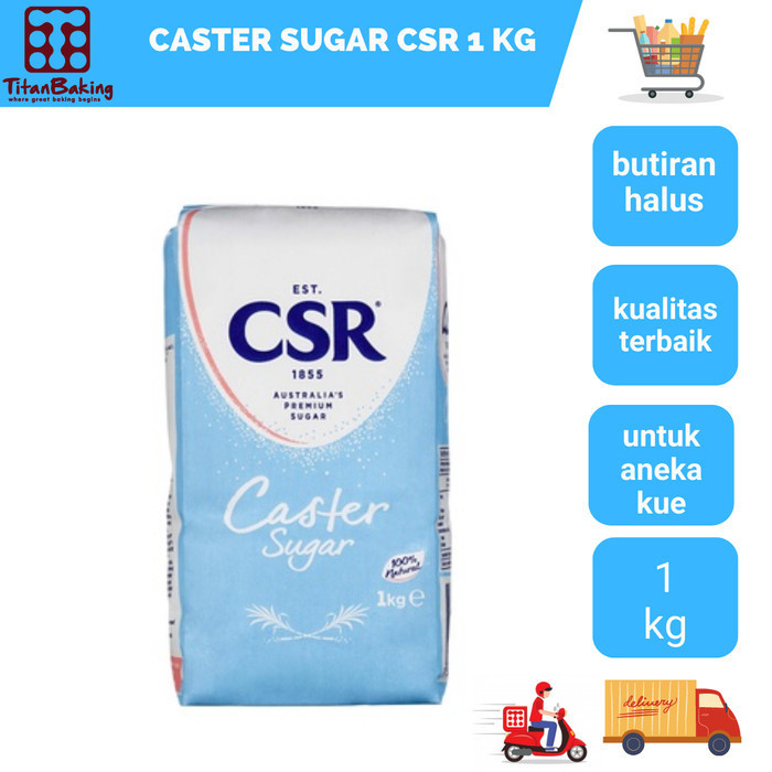 

Caster Sugar Csr 1 Kg / Gula Butiran Halus - Adelineez