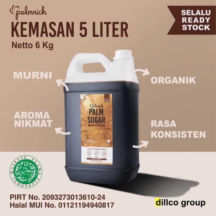 

Palmrich Liquid Palm Sugar 5 Liter 100 % Gula Aren Cair - Adelineez