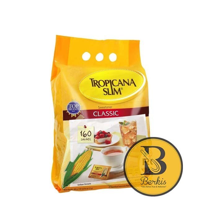 

Tropicana Slim Classic 160 Sachet X 2.5Gr ; Gula Diet Sweetener - Adelineez