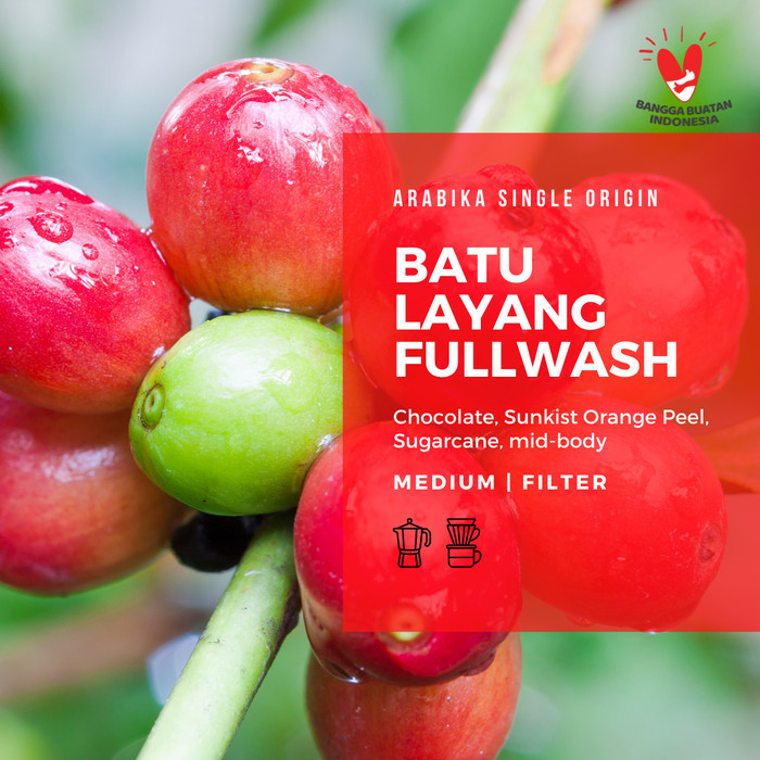

Arabika Batu Layang Full Wash 200 Gr Roast Bean Coffee - Biji Kopi