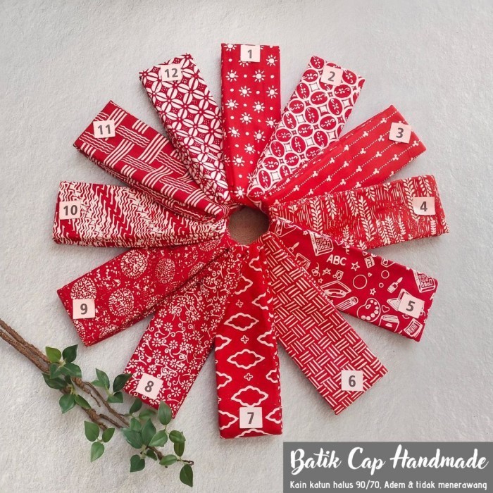 Kain Batik Cap Handmade Serian Merah Putih (83)