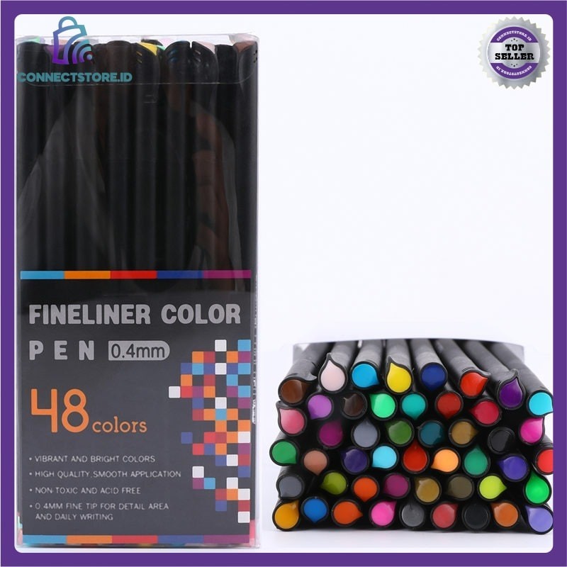 

Pena Warna Drawing Pen Fine Point Art Watercolor 0.4mm 48 Color Tv4