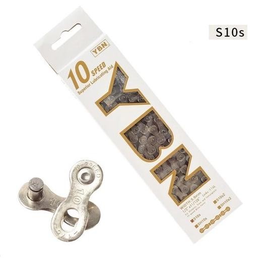 Premium Rantai Ybn 10 S 10S Chrome Silver Speed Rante Spd 10Speed Sepeda Gunung Mtb X10 Xc Balap Cha