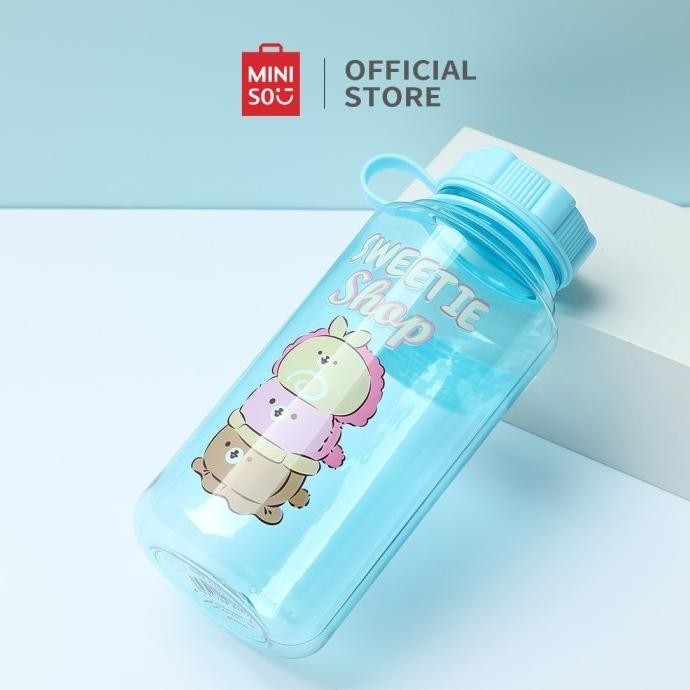 MINISO Botol Minum Air Dingin Plastic Botol Air Besar Botol Minum 1L