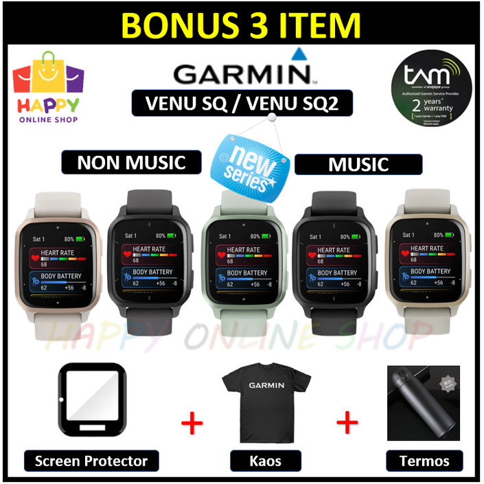 GARMIN VENU SQ2 GARMIN VENU SQ 2 GARANSI RESMI