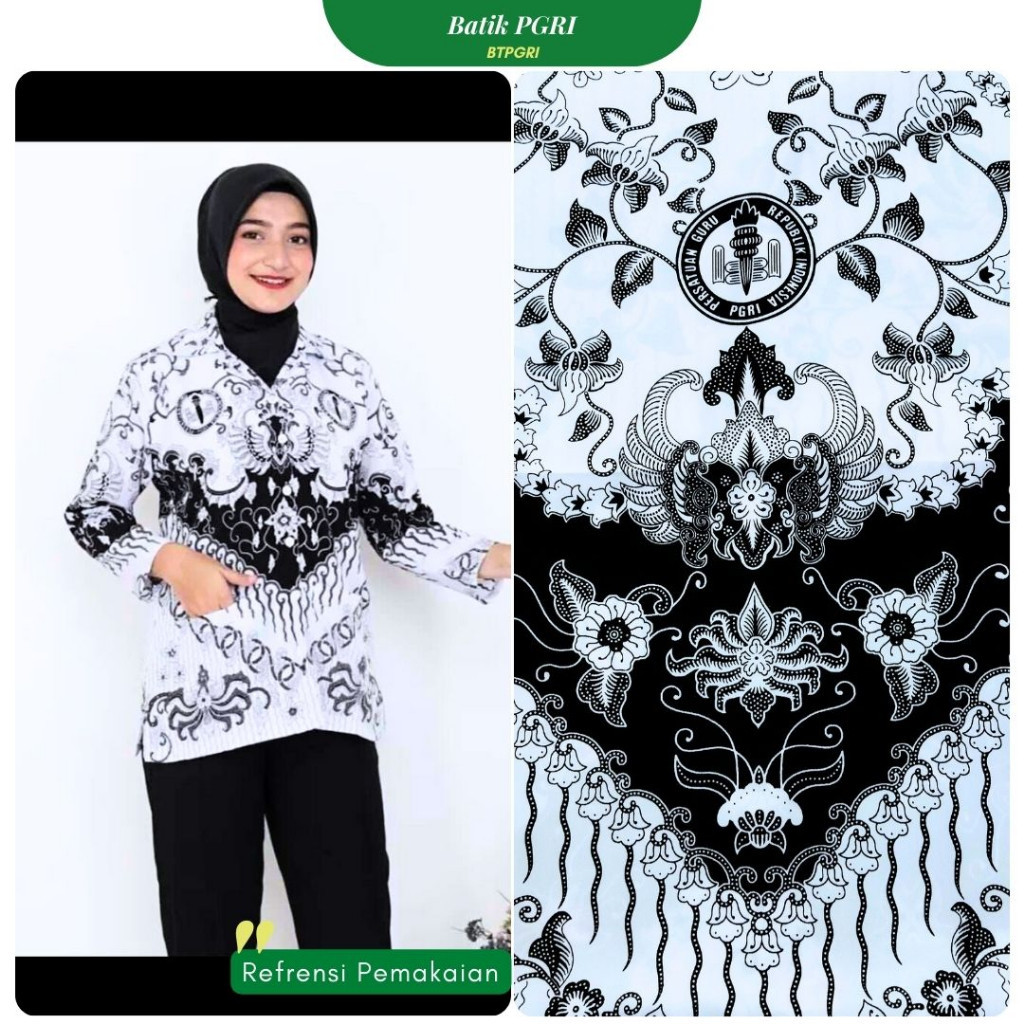 Baju PGRI dan PNS Kain Batik BSY PGRI Terbaru 2023 Kusuma Bangsa, Batik Pola, Resmi Terdaftar BTPGRI