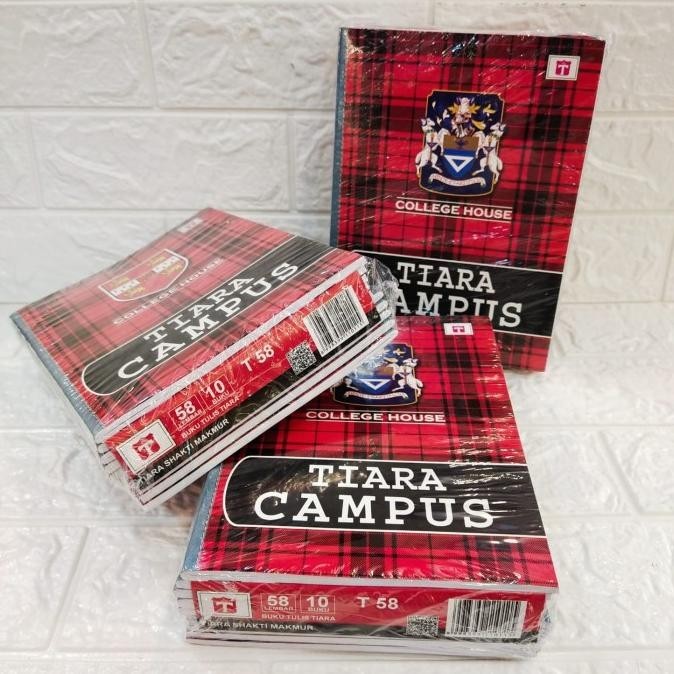 

BUKU TULIS TIARA CAMPUS 58 LEMBAR.1 PAK ISI 10 BUKU TMS