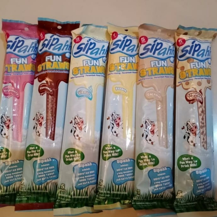 Aknam Sedotan Sipah Rasa Buah Isi 24 Sedotan Sippah Fun Straws